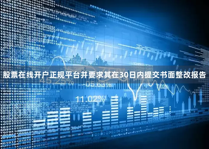 股票在线开户正规平台并要求其在30日内提交书面整改报告